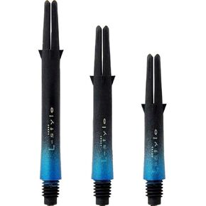 Dart Shafts: L-Shaft Carbon - Two Tone Ombre Gradient Stems - Blue 330 Medium/Long Length