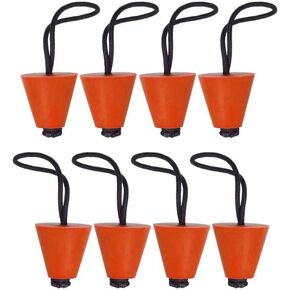 8 قطعة مجموعة قابس قوارب الكاياك العالمية، سدادة فتحات تصريف الزورق، ملحقات سدادة كاياك، مجموعة قابس سكابر من السيليكون، سدادة فتحات التصريف مع حبل قصير in Kuwait