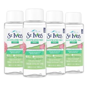 St. Ives Rose AHA Exfoliating Vegan Facial Toner, 6.68 fl oz (Pack of 4)