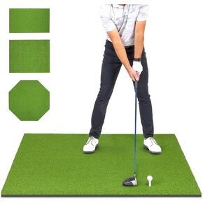 سجادات ضرب الجولف من GoSports - سجادة تدريب من العشب الصناعي لممارسة التأرجح في الأماكن المغلقة/الخارجية، تتضمن 3 تي شيرتات مطاطية - اختر أسلوبك in Kuwait