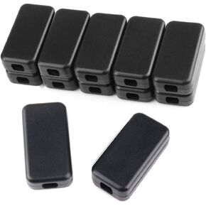 YXQ 40x20x11mm Black Small Power Project Enclose Case Junction Box Waterproof Plastic, 24Pcs
