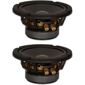 Goldwood Sound, Inc. Stage Subwoofer, Black, Heavy Duty 4ohm 6.5" Woofers 280 Watts Each Replacement 2 Speaker Set (GW-6PC-4-2)