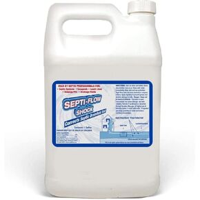 Septi-Flow Shock Septic Drainfield Repair Solution, Clears Leach Fields, Dissolves Hardened Deadpan Soil, Complete Treatment, One Gallon - 128 Fl Oz (Pack of 1) - Drain Field Treatment by Septi-Flow