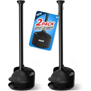 2Pack Toilet Plunger with Holder，Plungers for Bathroom with Holder, Toilet Plunger with Cover，Bathroom Plunger，Bathroom Decor，Bathroom Accessories，Toilet Bowl Cleaners,White