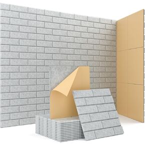 Soundproof Wall Panels, Kuchoow Sound Proof Panels for Walls, 12 Pack High Density Acoustic Panels Sound Absorbing Self-Adhesive, Acoustic Wall Panels for Walls Door Ceiling 12" X 12" X 0.4" White