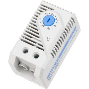MECCANIXITY Mechanical Switch Thermostat KTS011 Cabinet Temperature Controller -10-50°C Adjustable Normally Open (N.O) Temperature Control Switch