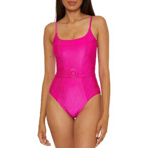 BECCA Women's Monte Carlo One Piece Swimsuit, Square Neck, Adjustable, Bathing Suits