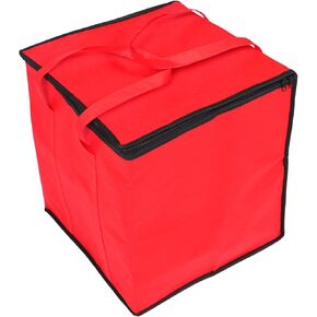ULTECHNOVO 1-Pack Insulated Food Bag for Hot and Cold Meal, Red, Grocery Tote Insulation Bag for Catering, Large Pizza Warmer (40 * 40 * 43cm)