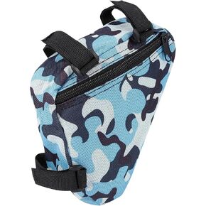 16x14x4cm Bike Saddlebag Bicycle Frame Bag Tool Pouch Pack Storage Bag Camouflage Blue Auto Replacement Parts