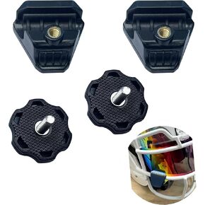 Rugby Helmet Sunvisor Clip Screw Fastener Quick Install Clip Football Helmet Visor Quick Fix Clips Universal Fit, Quick-Release Clips No Tools Replacement for Football Visor Helmet Clips
