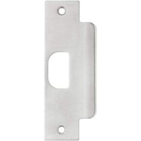 BRINKS Commercial - Replacement Door ASA Strike Plate, Satin Chrome Finish - Reinforce Security on Your Doors