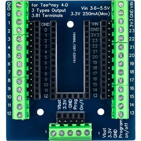 whiteeeen Screw Terminal Expansion Board 3 Types Output Breakout Board for Teensy 4.0 / 3.2 / LC Module
