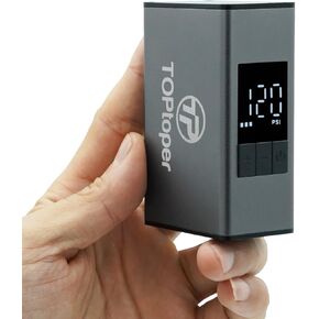 Mini Electric Bike Pump with Pressure Gauge- 150PSI Portable Bicycle Tire Pump with Auto Stop, Pocket Tiny Air Pump