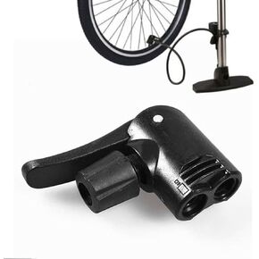 Black Pump Adapter Valve Bike Floor Pumps, 3 in 1 Replacement Dual Head Air Pump Adapter Valve for Bicycle Bike Cycle Tyre Tube Pump Adapter Bike Accessories,Bike Floor Pumps