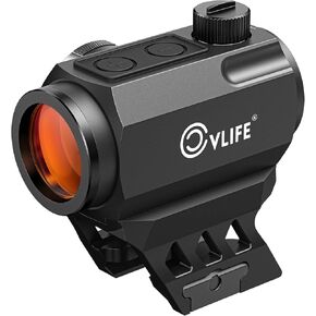 CVLIFE JackalHowl Red Dot Sight, 1x20mm 2 MOA Motion Awake Red Dot with 10 Brightness Settings, IPX7 Waterproof, Compact Optics with Absolute Co-Witness Mount
