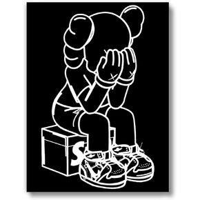 Hypebeast Room Decor (UNFRAMED 12 x 16) Michael Jordan Shoes Sneaker Poster Sneakerhead Posters Air Jordans Teen Boy Room Girl Room Wall Art Prints Bedroom, Dorm, Desk - Minimalist Black & White K