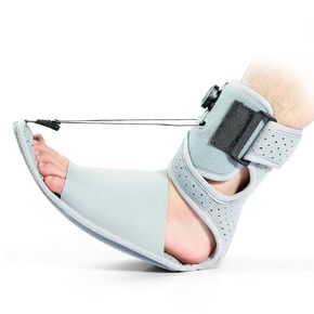 Plantar Fasciitis Night Splint - Plantar Fasciitis Relief Brace for Women and Men, Planters Facetious Relief Boot for Foot Drop & Achilles Tendonitis, Gray Large
