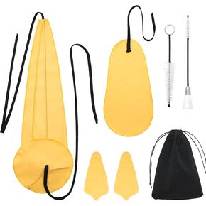 Saxophone Cleaning Kit, AHIER 7PCS Clarinet Cleaning Kit Including Sax & Clarinet Cleaning Cloth, Mouthpiece Brush and Bag, for Alto Tenor Saxophone and Clarinet Flute Trumpet Other Wind Instruments