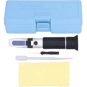 Honey Baume Refractometer , brixs Refractometer Meter Gauge Scale Handheld Concentration Measuring Tool for Sugar Brewing brixs 0 to 32% and 1 . 000 to 1 . 130