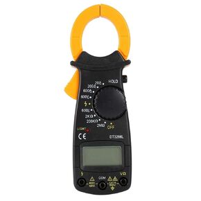 Digital Clamp Meter, DT-3266L 600A Amp Meter Clamp 1999 Counts AC/DC Voltage & Current Tester with Set of Test Leads, Battery Not Included