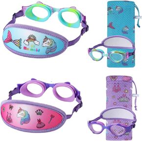 Toddler Goggles 3/4/5 Years Old, Kids Goggles No Hair Pull, Children Swimming Goggles Fabric Strap