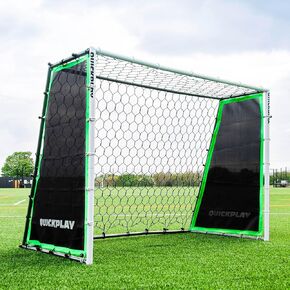 QUICKPLAY Tekkers GS Trainer 3-in-1: Rebounder and 7x5' Goal for Powerful Practice Large, Ultra-Responsive Rebound Net for High Passing, Low Passing and Shooting Training