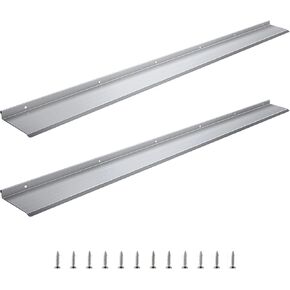 2 Pcs Stainless Steel Door Rain Drip Guard, 40" L x 2.5" W Overhead Rain Deflector, Door Top Weatherstrip with Screws for Front Door, Shed Door, Patio Door, Camper Window (Silver)