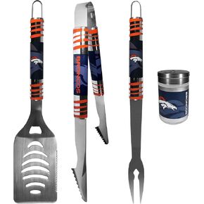 NFL Siskiyou Sports Fan Shop Denver Broncos 3 pc Tailgater BBQ Set and Season Shaker One Size Team Color