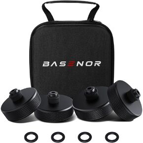 BASENOR Upgraded Tesla Car Floor Jacks, Jack Pucks with Storage Case, TPE Lifting Jack Pad [10x Hardness] to Protect Chassis, Vehicles Accessories for 2013-2025 Model 3/Y/S/X, Austin & Fremont Build