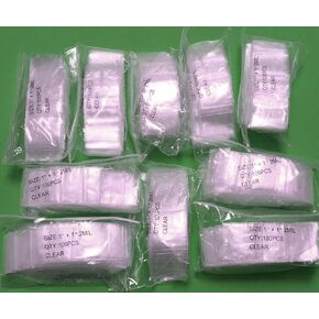 iMBAPrice Reclosable 1" x 1" (1000-Pack) Clear Plastic Seal Bags with Resealable Top Lock for Small Jewelry Earrings Necklace Ring Coin Beads Pill and More