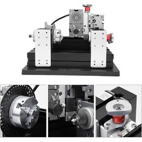Metal Mini Milling Machine 60W 12000rpm Metal Gear Milling Machine High Power Horizontal Mill Tool US Plug 100-240V,Gear