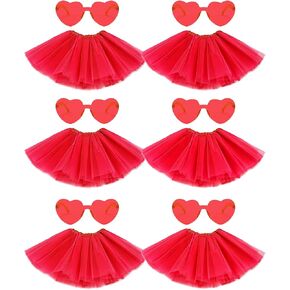 6 PCS Adult Tutus Skirts for Women Girls Tutu Skirt Elastic Tulle Tutu Colored Tutus for Dance Runners Halloween Party