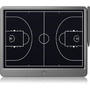 GIGART Electronic Basketball Coaching Board, 15-inch LCD Basketball Coaching Equipment Strategy Tactic Marker Board with Flexible LCD Screen and Stylus Pen, Electronic Basketball Clipboard for Coaches
