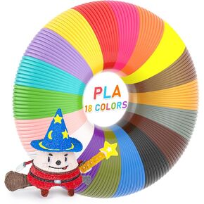 FIROS 3D Pen Filament Refills, 18 Colors 3D Pen PLA Filament, Each Color 10 Feet, Total 180 feet 3D Printing Pen PLA Filament, Compatible with SCRIB3D MYNT3D 3D Pen, Not Suitable for 3Doodler