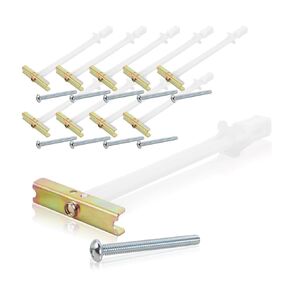 Drywall Anchor with Screws for 1/4"-20 Fastener Size, Heavy Duty Hollow Wall Anchors Kit for TV Mounting Home Improvment (10 Pack)