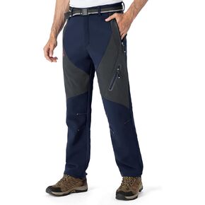 TBMPOY Men's Snow Ski Waterproof Softshell Snowboard Pants Outdoor Hiking Fleece Lined Wear Resistant Windproof