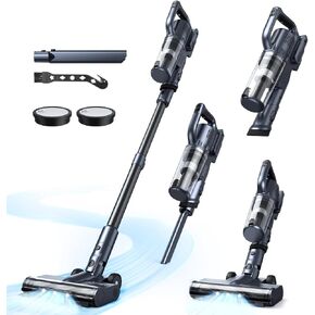 Cordless Vacuum Cleaner, 35kPa Powerful Suction Max 50min Runtime, Stick and Handheld Vacuum, Lightweight Vacuum Cleaners for Home, Carpets, Hard Floor, Pet Hair, Cars