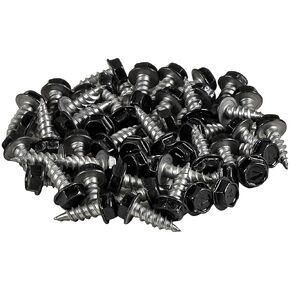 LeafTek Screws in Black | Package of 50 | 1/2" Black Self-Tapping Screws