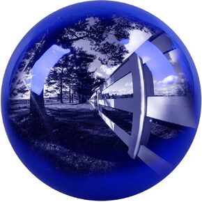 4PCS Gazing Ball Spiral Tail Wind Spinner Stabilizer,4.5 Inch Stainless Steel Glass Ball with Hanging Swivel Hook for Outdoor Garden Wind Spinner Catcher Decorations(Blue,Red,Green,Purple) (a)