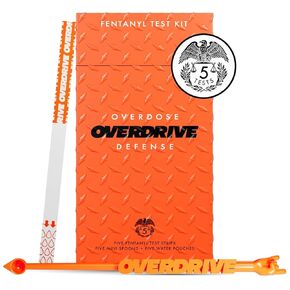 Fentanyl Test Strips, 5 Pack by Overdrive Defense, Drug Testing Kit for Liquid & Powder Substances, Rapid Detection, Highly Sensitive & Easy to Use