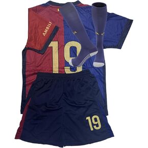 2024/2025#19 Football Soccer Jersey Shorts Socks Set for Kids Boys Girls Youth Sizes