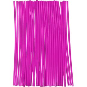 HARFINGTON 72pcs Spoke Skins Covers 0.2" Plastic Universal Dirt Bike Spoke Skin Wraps Bicycle Motorcycle Cycling Wheel Decoration Protector Spokes for 8"-21" Rims, Purple