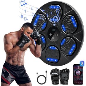 Smart Bluetooth Music Boxing Machine, Boxing Wall Mount Machine with Boxing Gloves, Boxing Target Workout Equipment for Adults Kids, Electronic Music Punching Bag