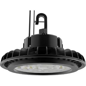 150W LED High Bay Light Balck UFO Led Shop Lights 20250LM 5000K, 0-10V Dimmable 100-277V Commercial Lights for Factory Church Barn Warehouse