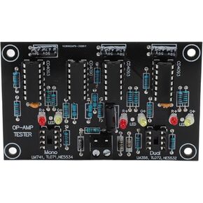 Op Amp Module for TL071 TL072 TL081 TL082 LM741 LF356 NE5534, Single and Dual Op Amp Screening Board, Low Speed Chip Finder, PCB, 12V