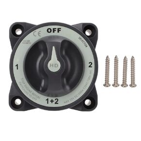 Battery Disconnect Switch, 500A Marine Battery Disconnect Switch IP66 Heavyduty 4 Position Battery Selector Switch with Setscrews Replacement for Marine RV Boat