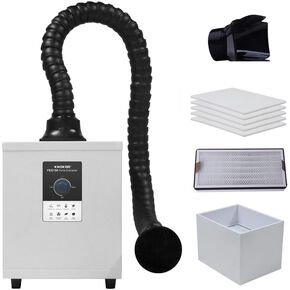 150W Solder Fume Extractor HEPA Filter, FES150 3 Stage Filter Welding Smoke Extractor Purifier DTF Fume Extractors for Nail Salon, Laser Marking, Printing and Laser Engraving Smoke Filtration