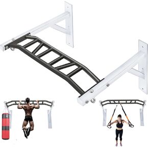 Pull Up Bar Wall Mounted,Heavy Duty Multi Grip Chin Up Bar for Strength Training, 600 lbs Capacity, Durable Steel Construction, Perfect for Home and Garage Workouts