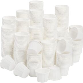 1000 Pack Paper Sample Cups for Tasting, 0.5oz Small Paper Cups, Souffle Portion Cups with Water Proof Lining, Mini Med Cups for Jello Shots, Dessert, Souffle, Juice