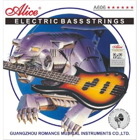 Bass Guitar Strings, Alice Bass String 5 Strings Medium Gauge 45-130 Nickel Alloy Winding String with Nickel-Plated Ball-End for 5 Strings Electric Bass